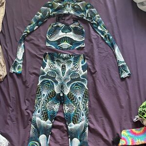 Psychedelic Patterned Three-Piece Set